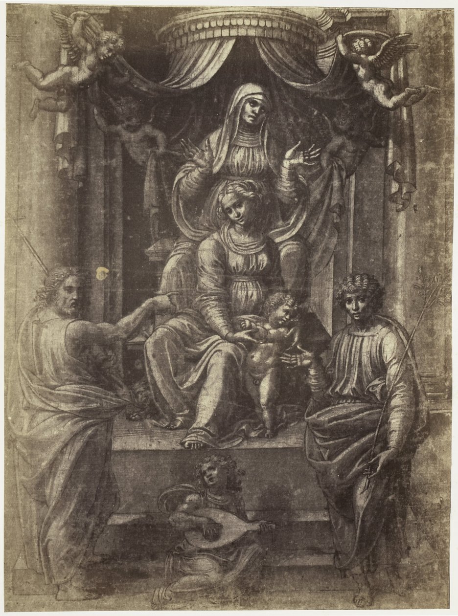 Photoreproduction of a Drawing by Raphael, Anna, Mary and Christ