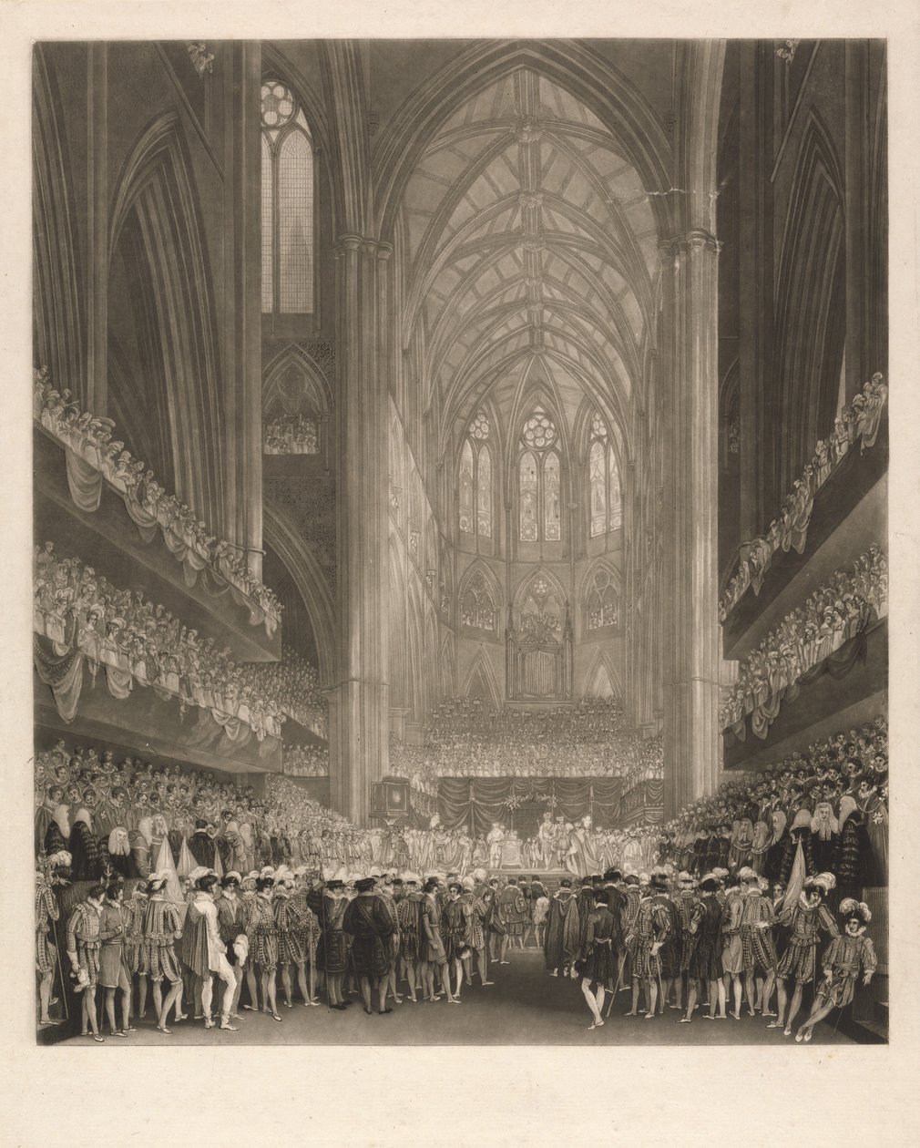 Coronation of King George IV in Westminster Abbey by Charles Turner