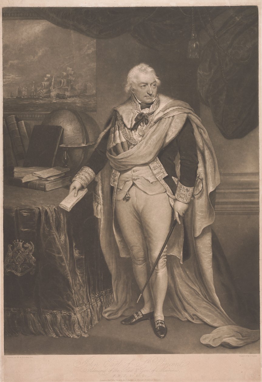 John, Earl of St. Vincent, Admiral of the Red by Charles Turner
