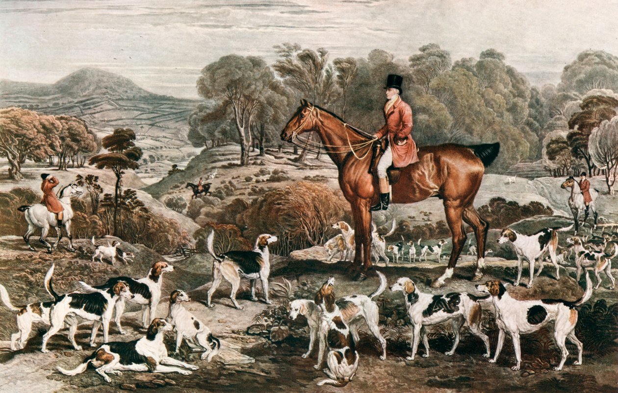 Ralph John Lambton and his Horse Undertaker and Hounds by Charles Turner