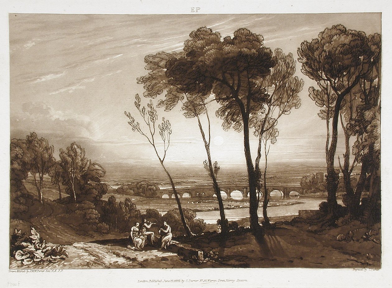 The Bridge in Middle Distance by Charles Turner