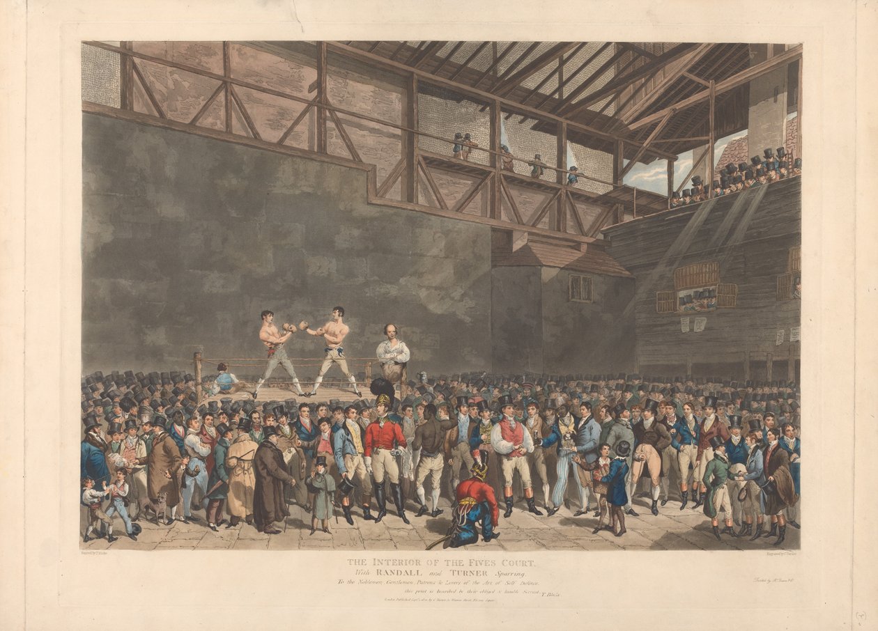 The Interior of the Fives Court, with Randall and Turner Sparring by Charles Turner