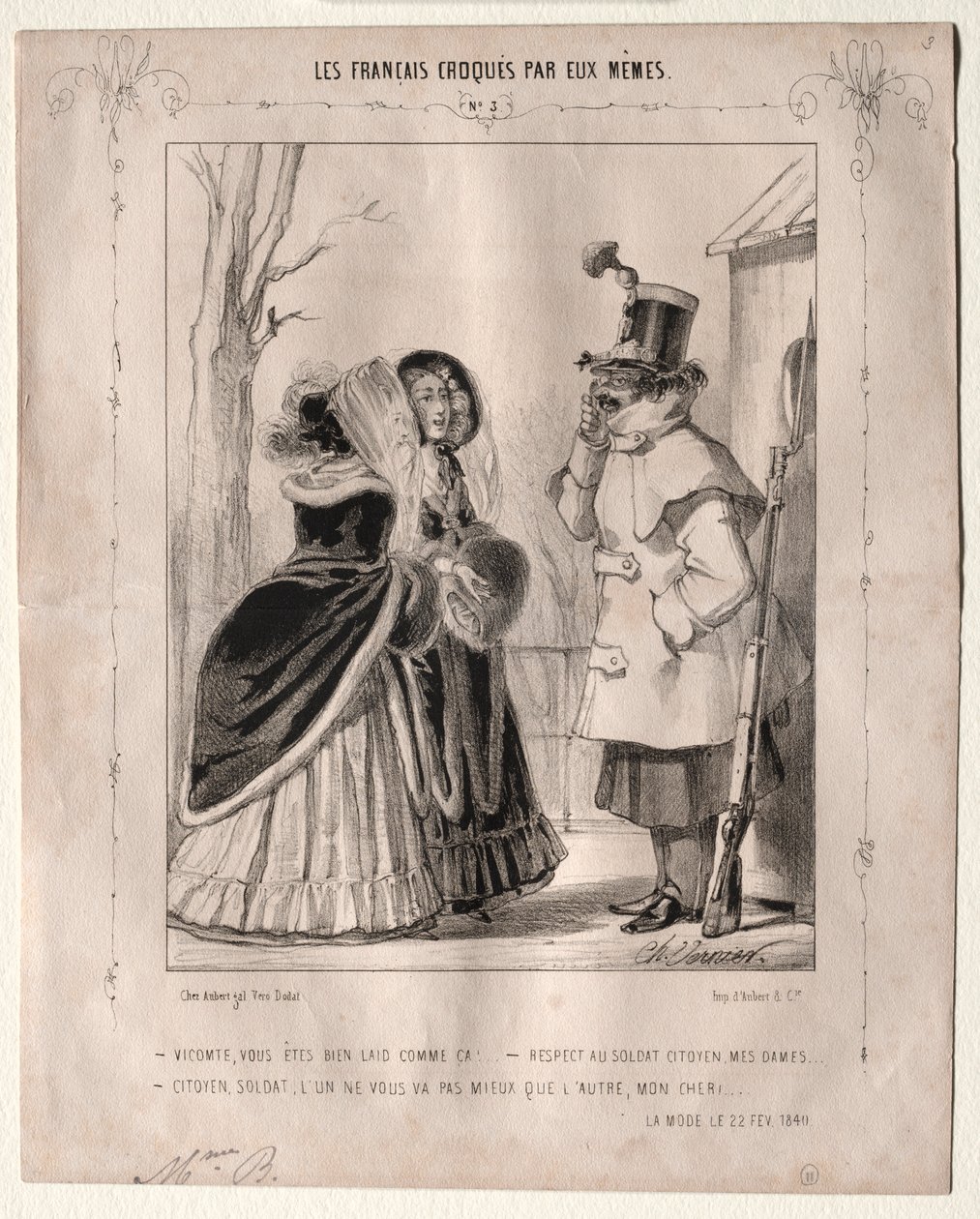 The French Caricatured by Themselves: Viscount, You Are Very Ugly Like That! by Charles Vernier