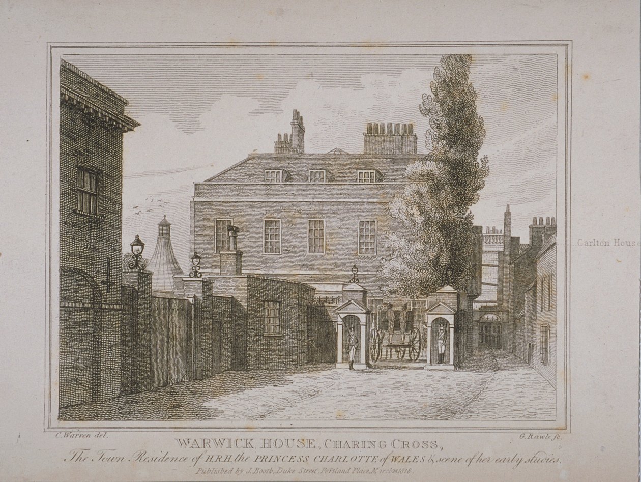 View of Warwick House, engraved by Samuel Rawle and published by John Booth, 1818 by Charles Warren