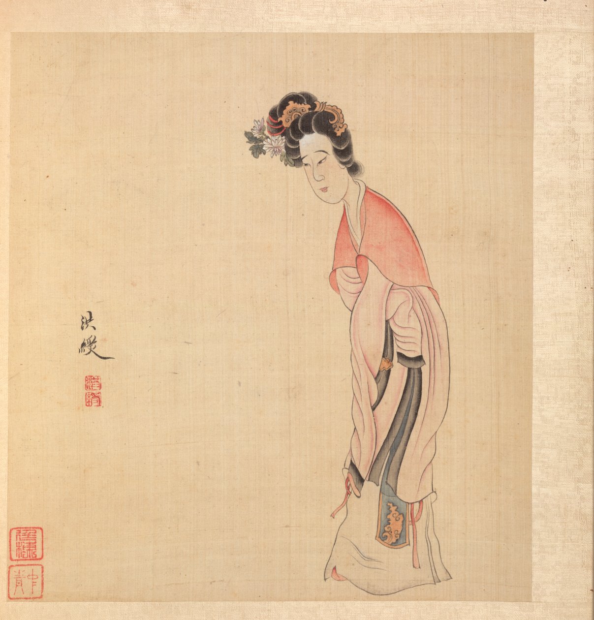 Paintings after Ancient Masters: A Lady by Chen Hongshou