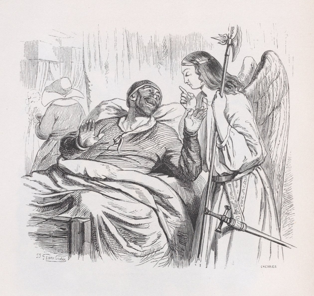 The Guardian Angel from The Complete Works of Béranger by Cherrier