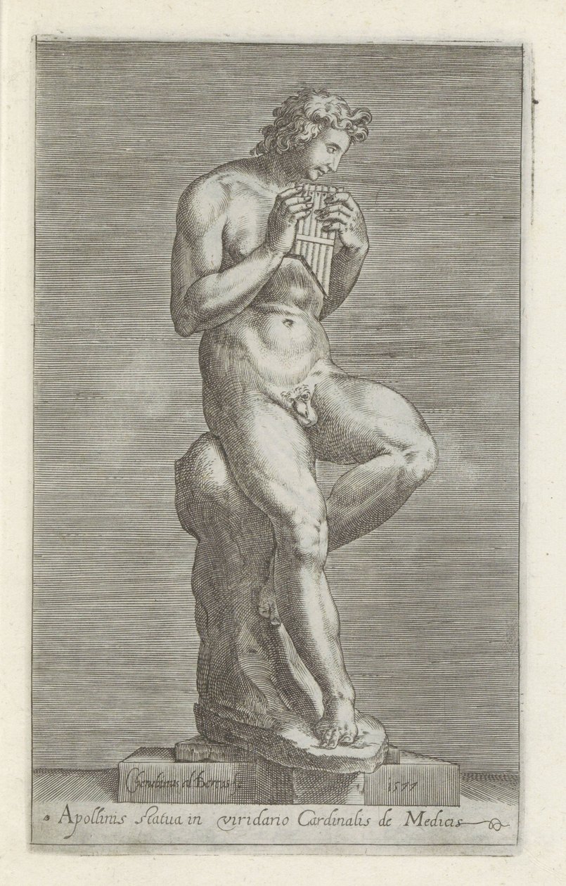 Sculpture of Apollo (Ancient Sculptures in Rome series) by Cherubino Alberti