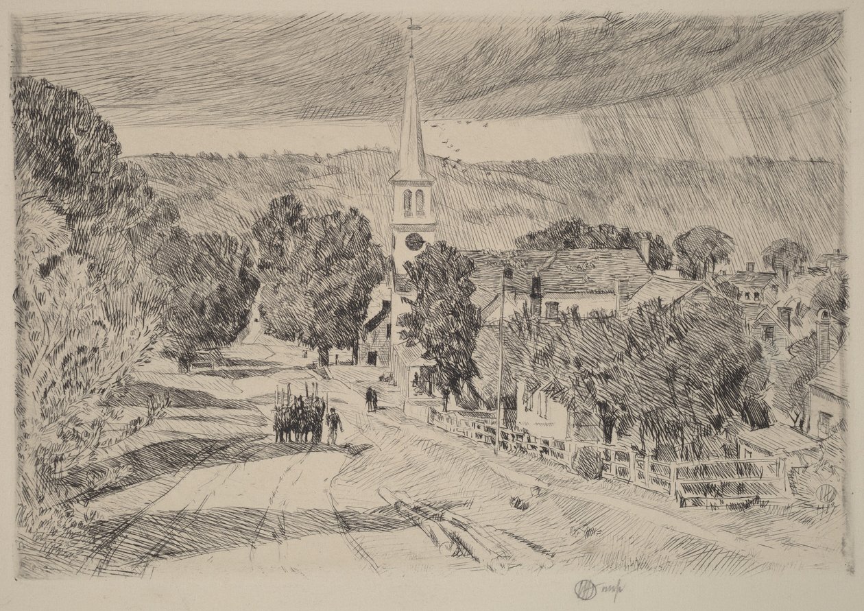 A Vermont Village by Childe Hassam