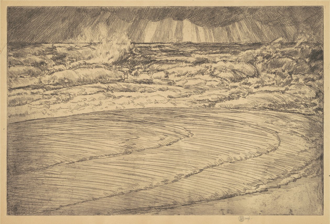 Heavy Surf, High Tide, Easthampton by Childe Hassam