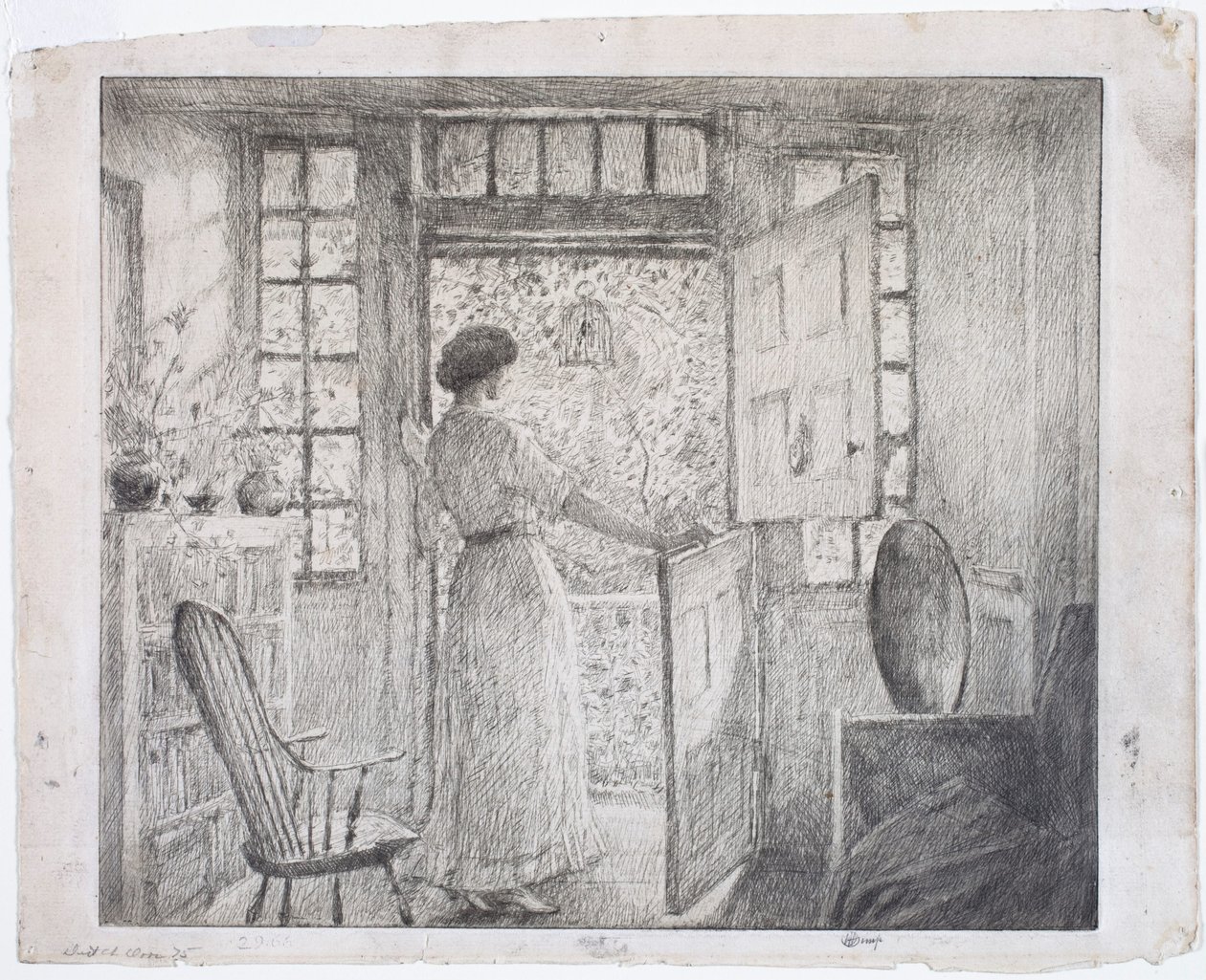 The Dutch Door (recto), The Greek Dance (verso) by Childe Hassam