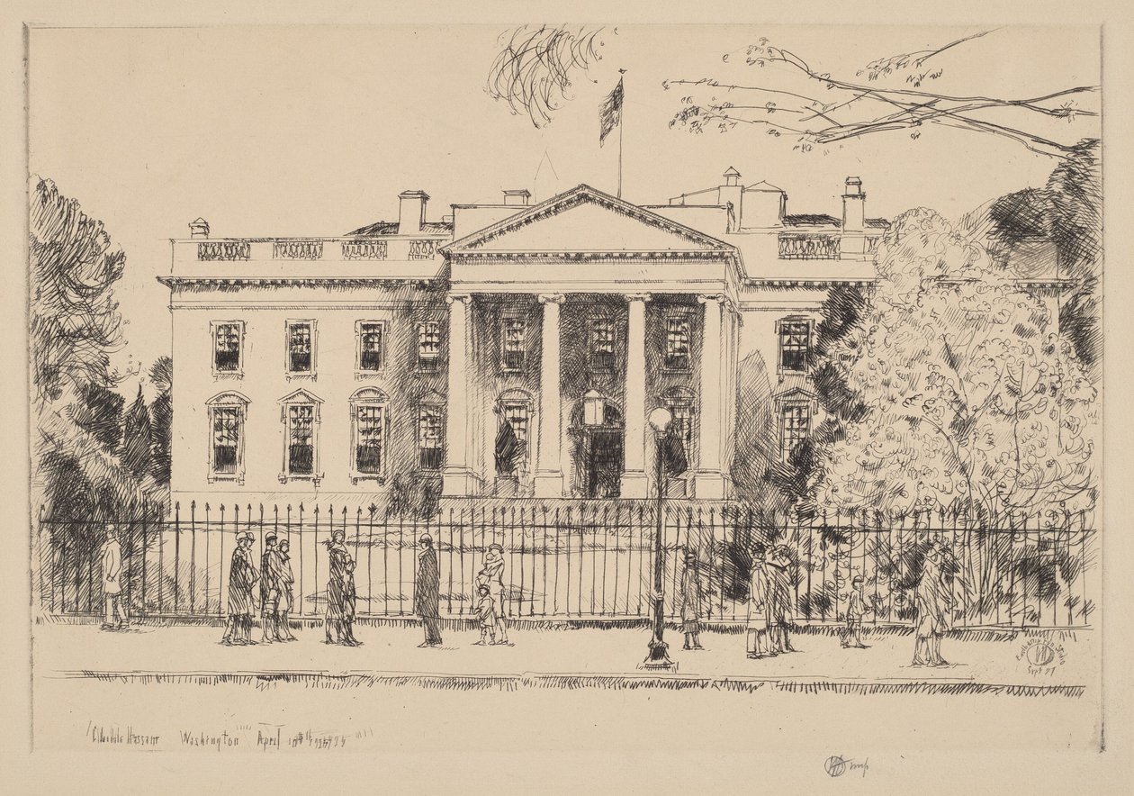 The White House by Childe Hassam