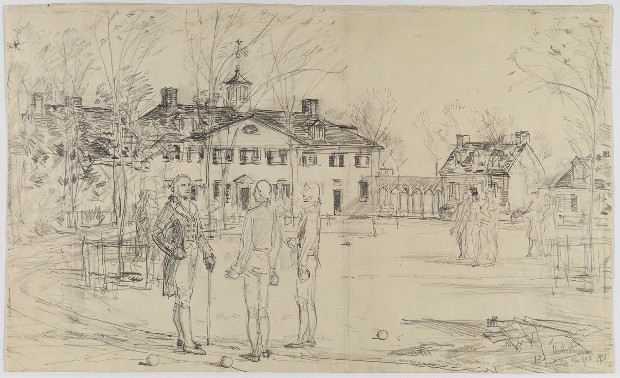 Washington at Mount Vernon by Childe Hassam