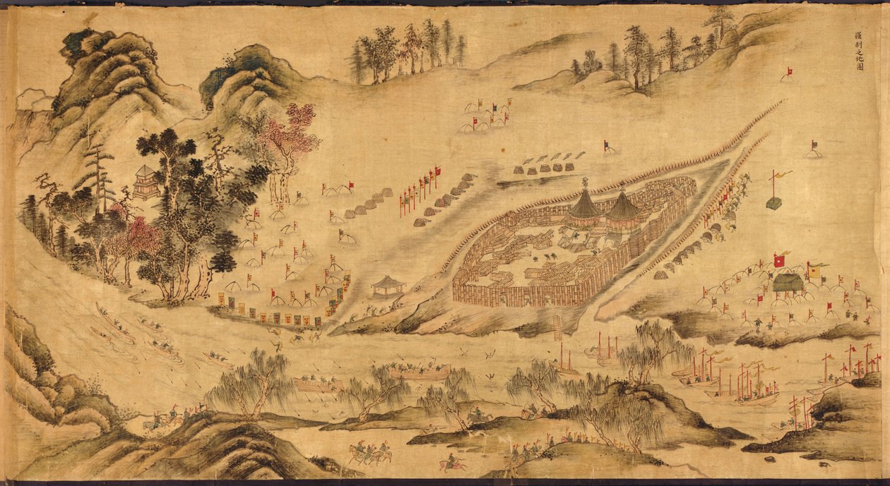 Map with a Russian Camp in Eastern Siberia by Chinese Master