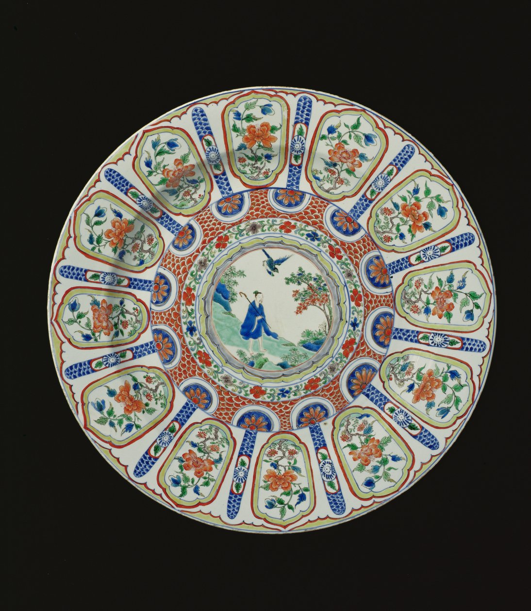 Charger depicting the Immortal Tang Poet Li Bai, Kangxi Period, c.1690 by Chinese School