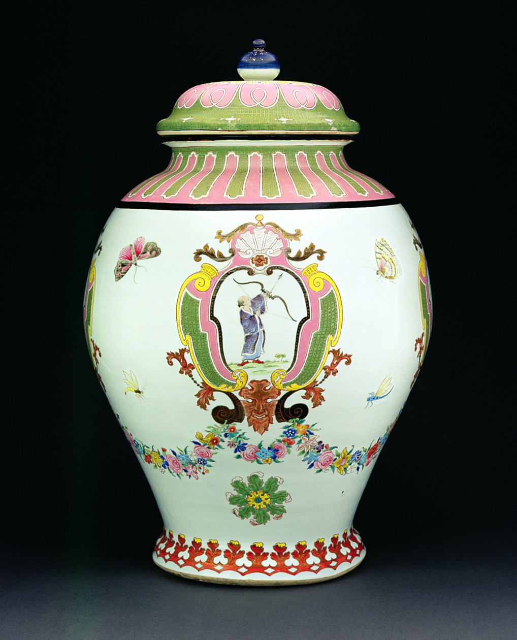 Cistern painted with a design by Cornelis Pronk (1691-1759) c.1730 by Chinese School