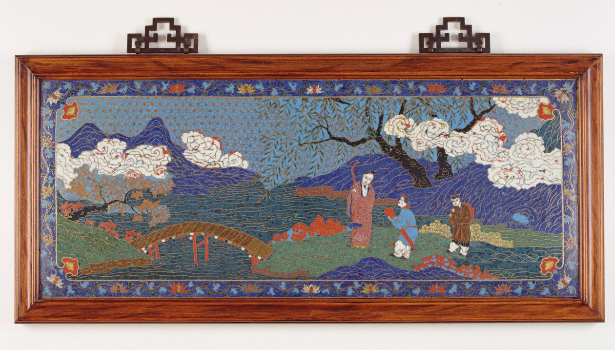 Panel depicting a Chinese landscape, Ming dynasty by Chinese School