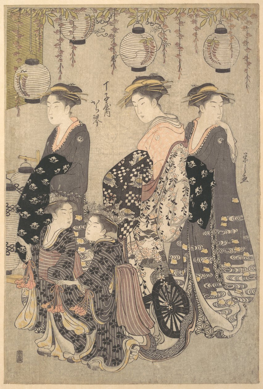 Karakoto of Chojiya on Parade by Chobunsai Eishi
