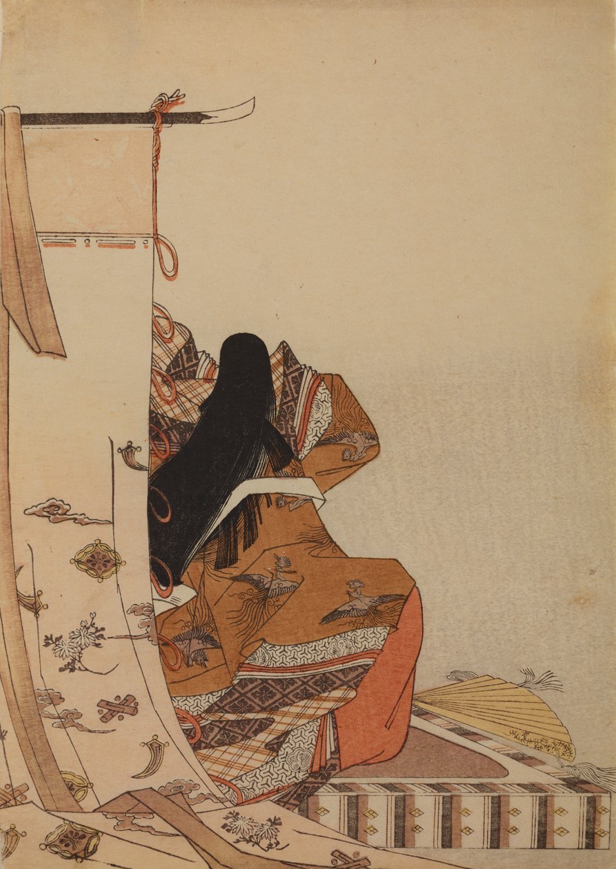 Poet Shikishi Naishinno, from the album: Nishikizukuri onna sanjurokkasen ezukushi by Chobunsai Eishi