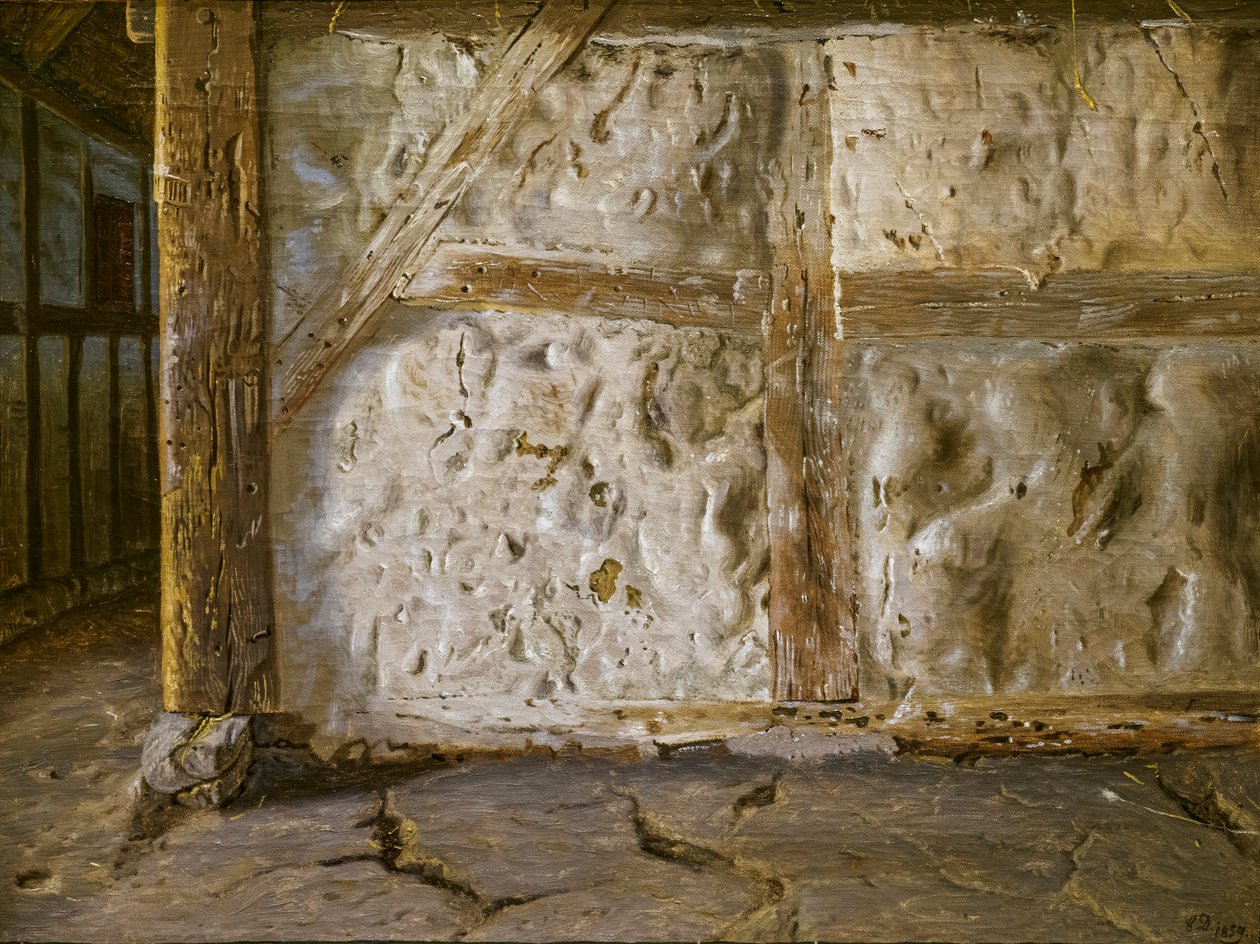 Lime-Whitened and Half-Timbered Wall by Christen Dalsgaard
