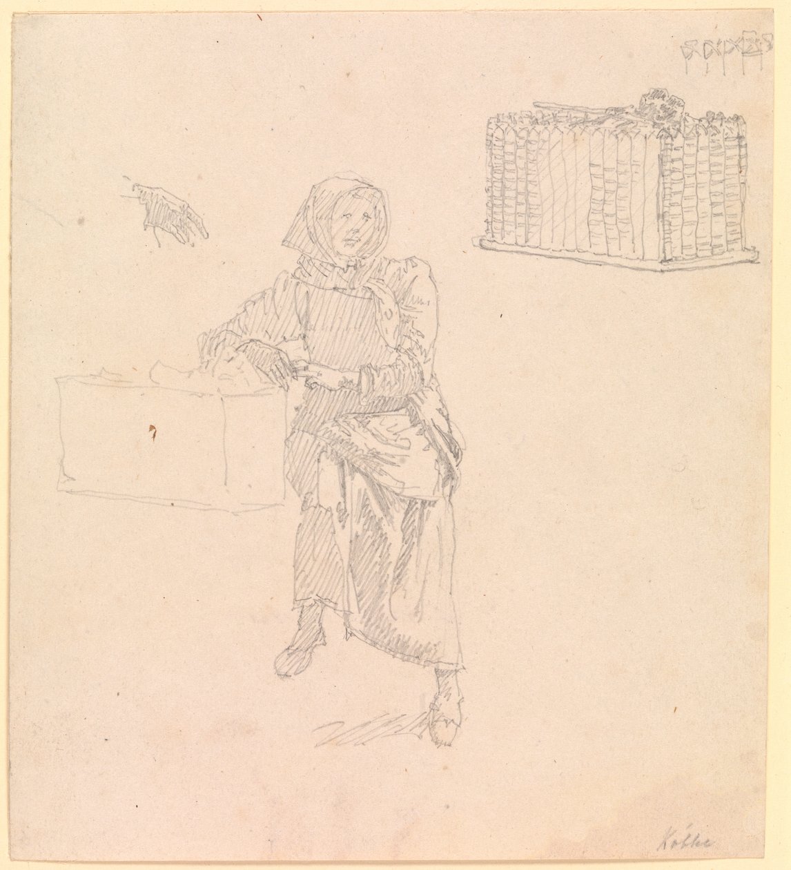 Skovshoved Woman, Seated by Christen Købke