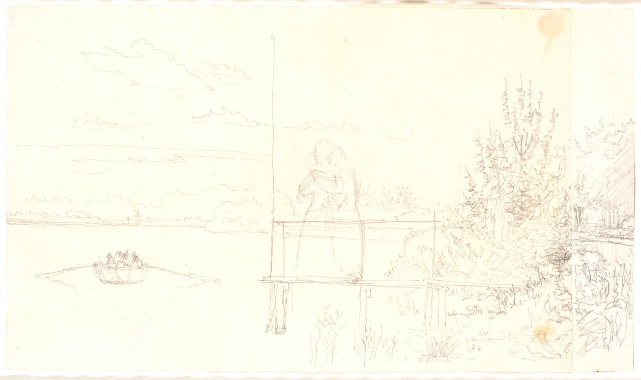View from the Embankment at Sortedam Lake towards Nørrebro by Christen Købke