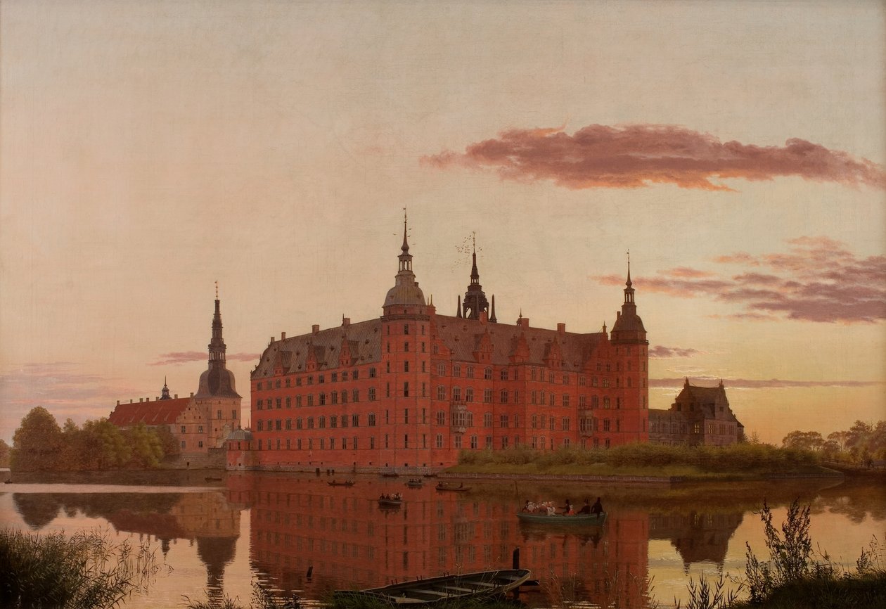 Frederiksborg Castle in the Evening Light by Christen Schiellerup Købke