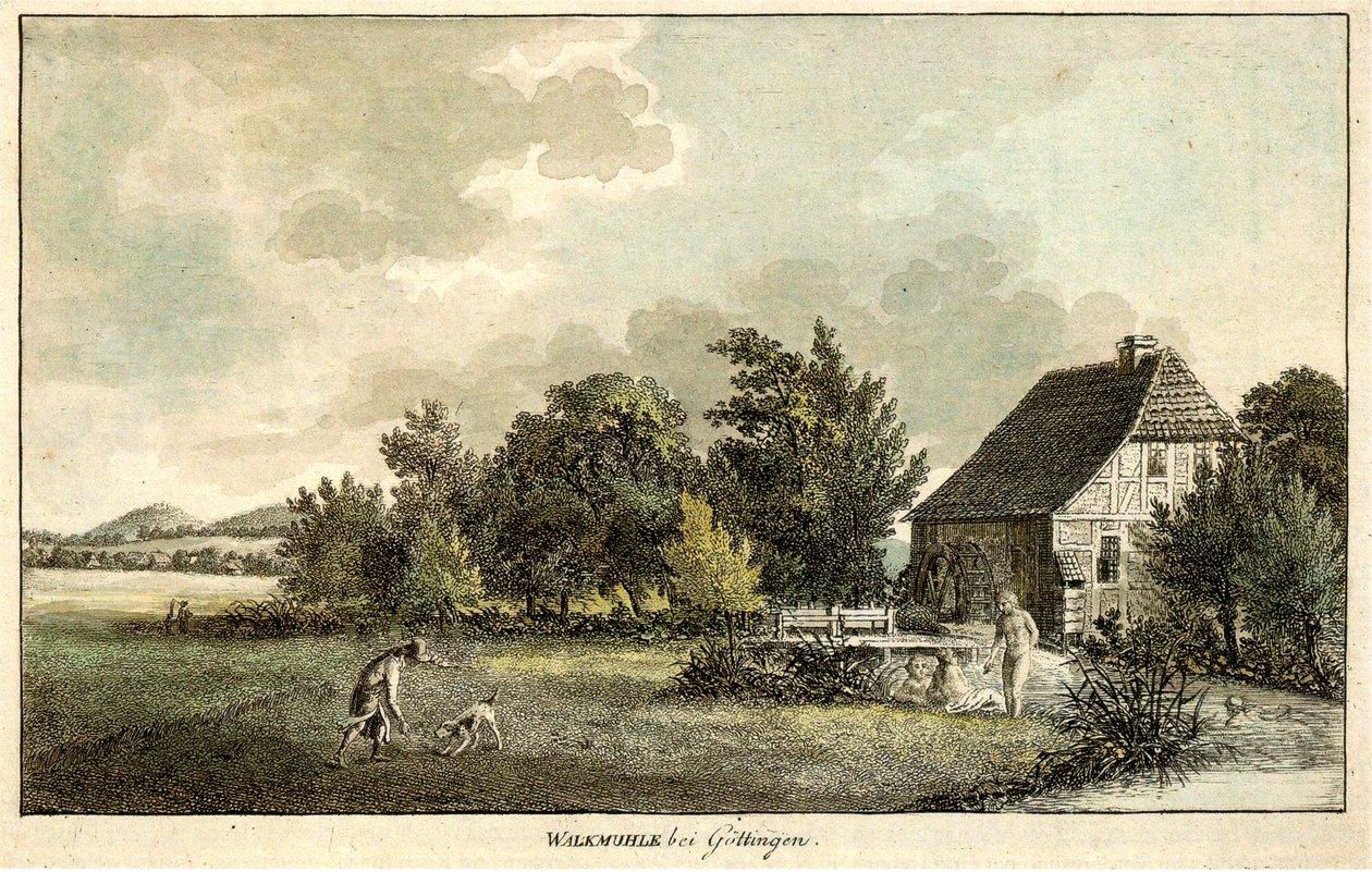 Walkemühle on the Leine Canal South of Göttingen City Center by Christian Andreas Besemann