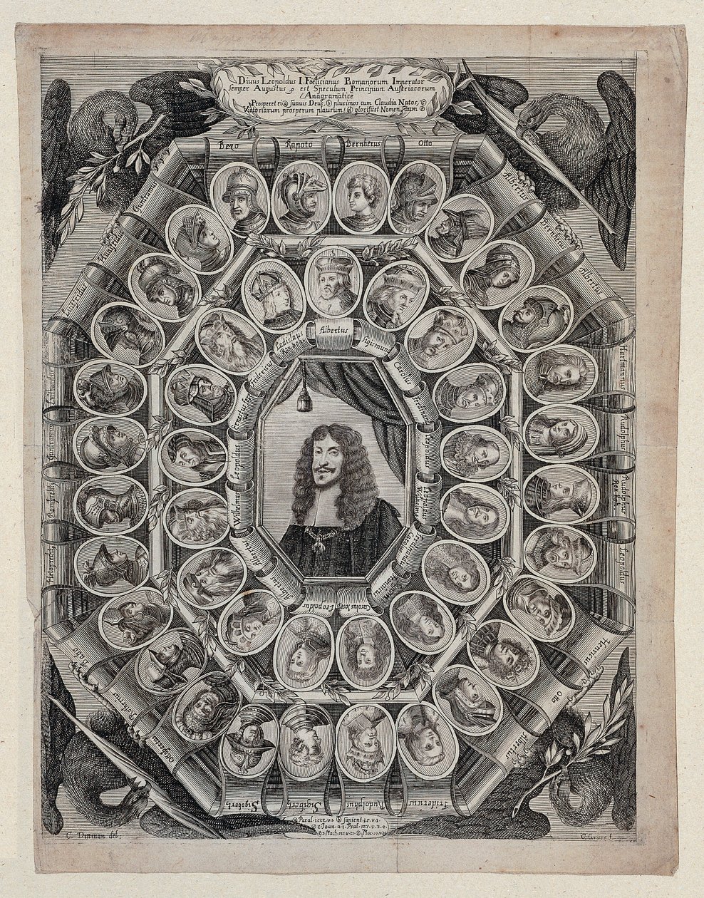 Emperor Leopold I in the Circle of His Ancestors by Christian Dittmann
