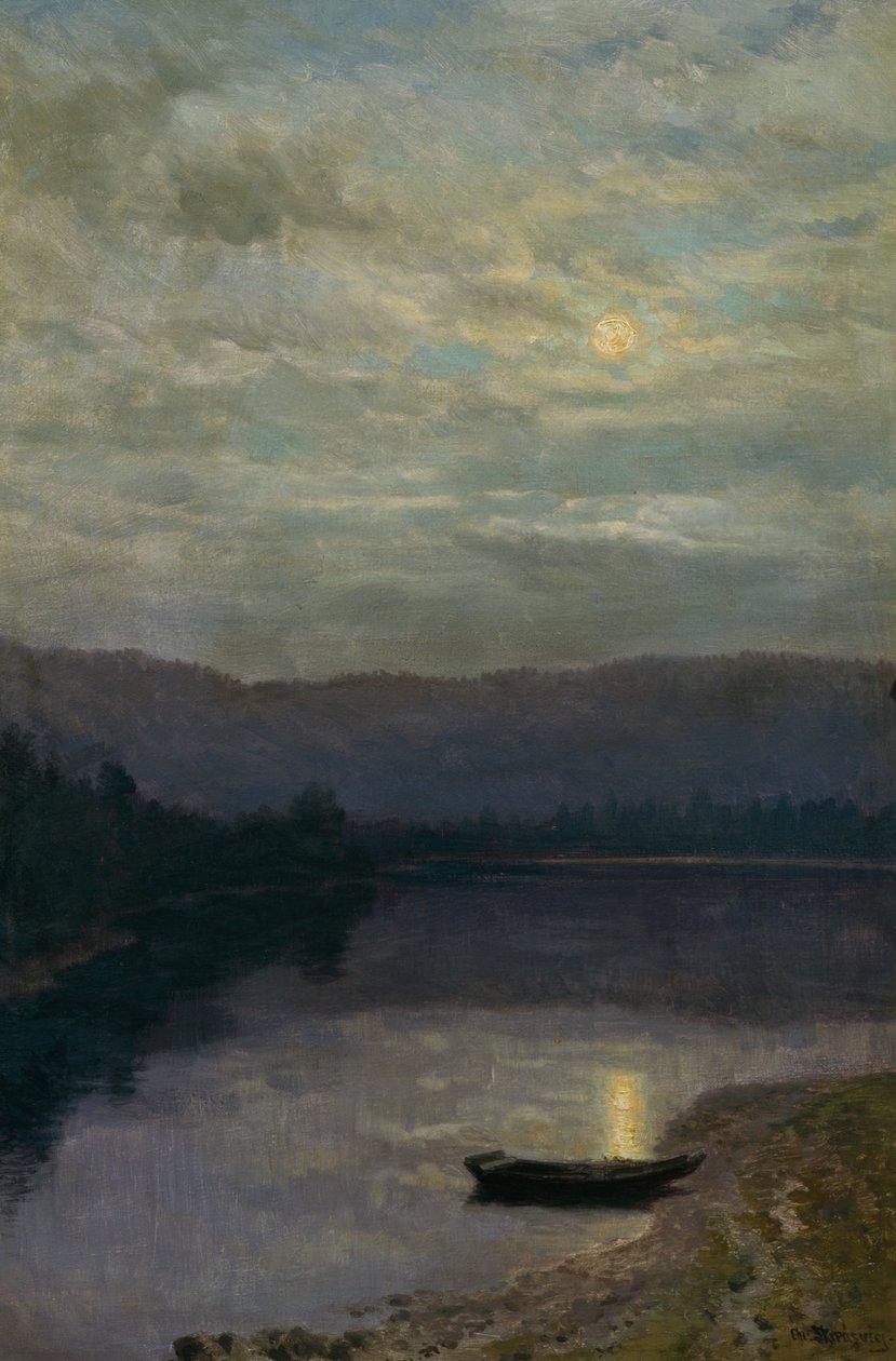 Moonrise by Sole Water by Christian Eriksen Skredsvig