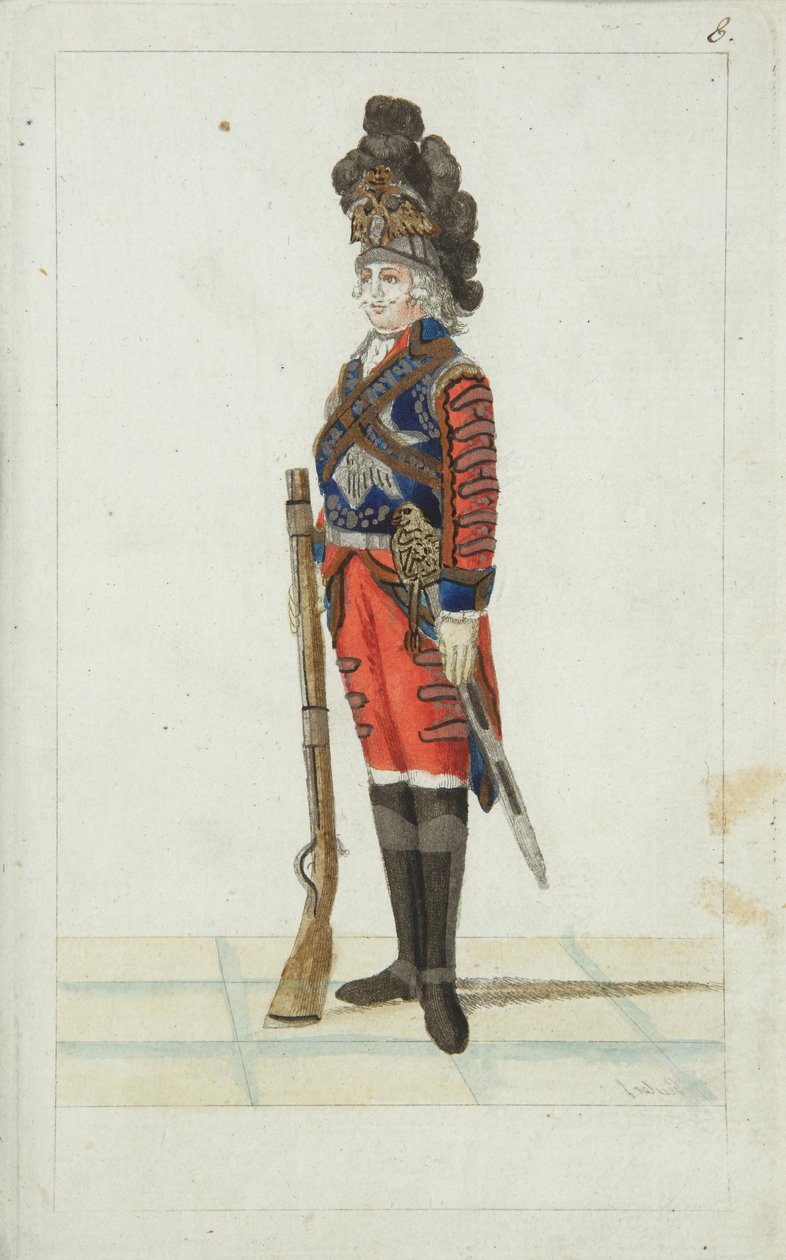 Officer of the Life Guards Cavalry Regiment, 1793 by Christian Gottfried Heinrich Geissler