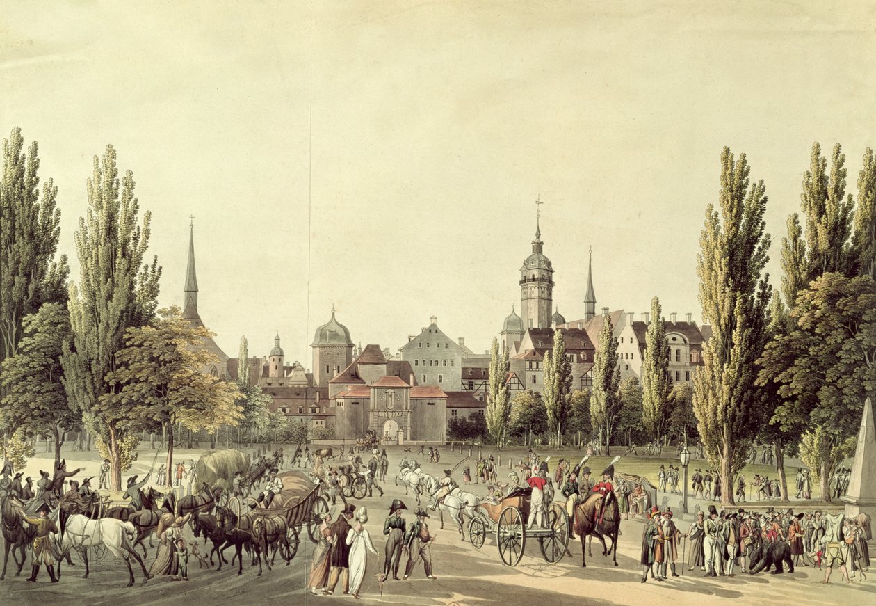 View of Leipzig from the Grimma Gate by Christian Gottlob Hammer