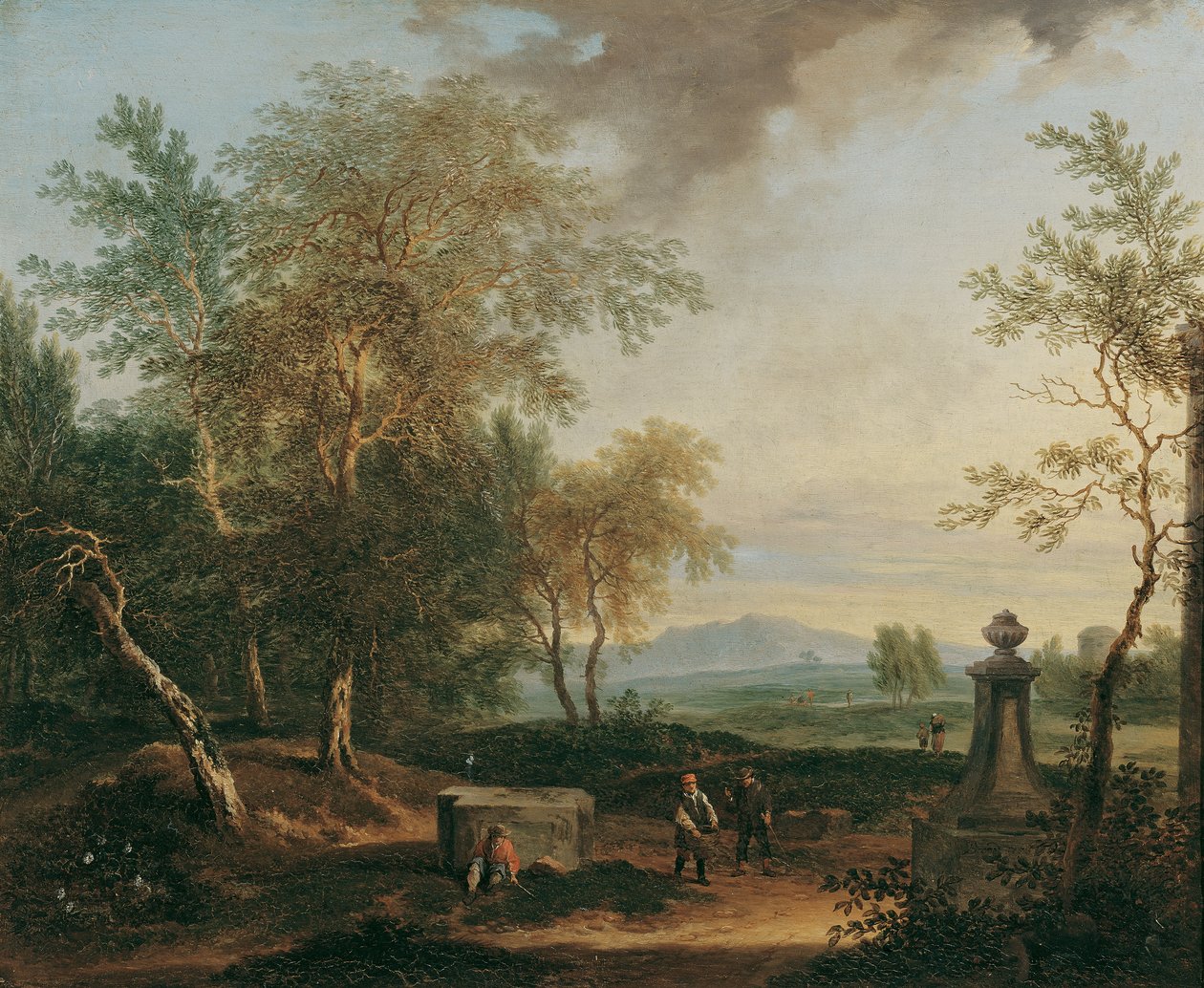 Landscape with Pedestal by Christian Hilfgott Brand