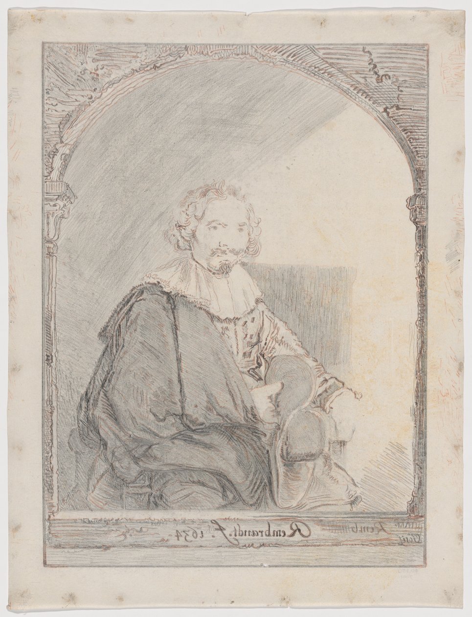 Study for Portrait of a Man in an Armchair, from Collection of Imitations of Drawings after the Principal Dutch and Flemish Masters by Christian Josi