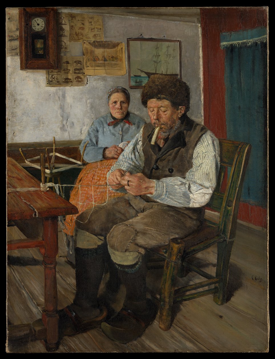 The Net Mender by Christian Krohg