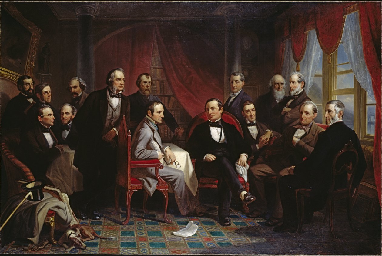 Washington Irving and his Literary Friends at Sunnyside by Christian Schussele