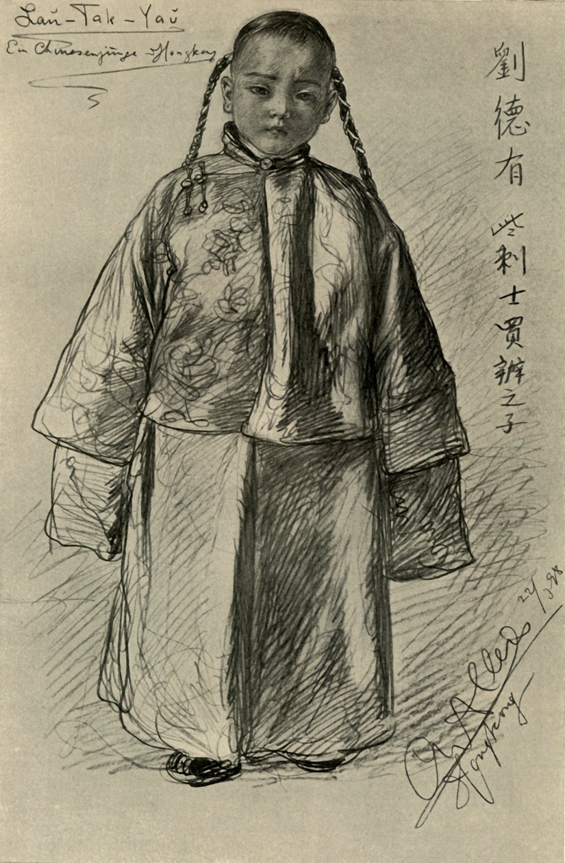 Lan-Tak-Yau - Chinese boy, Hong Kong by Christian Wilhelm Allers