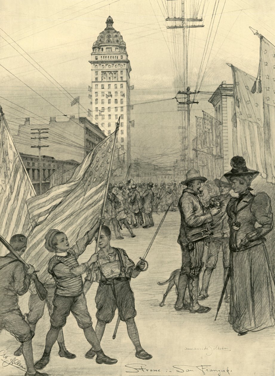 Street scene in San Francisco, USA, 1898 by Christian Wilhelm Allers