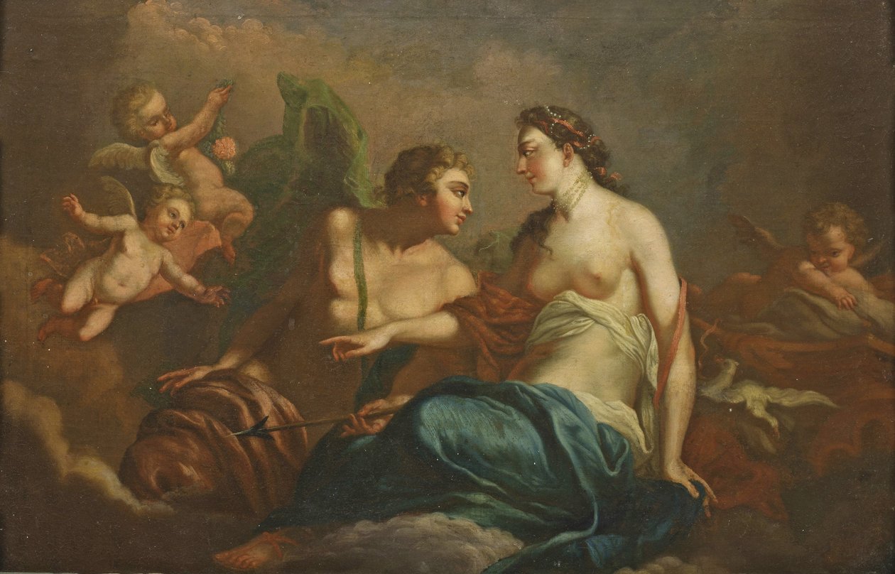 Adonis and Aphrodite by Christian Wilhelm Ernst Dietrich