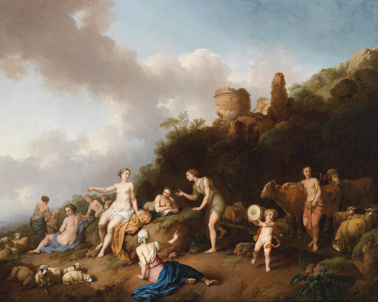 Diana and Her Nymphs by Christian Wilhelm Ernst Dietrich