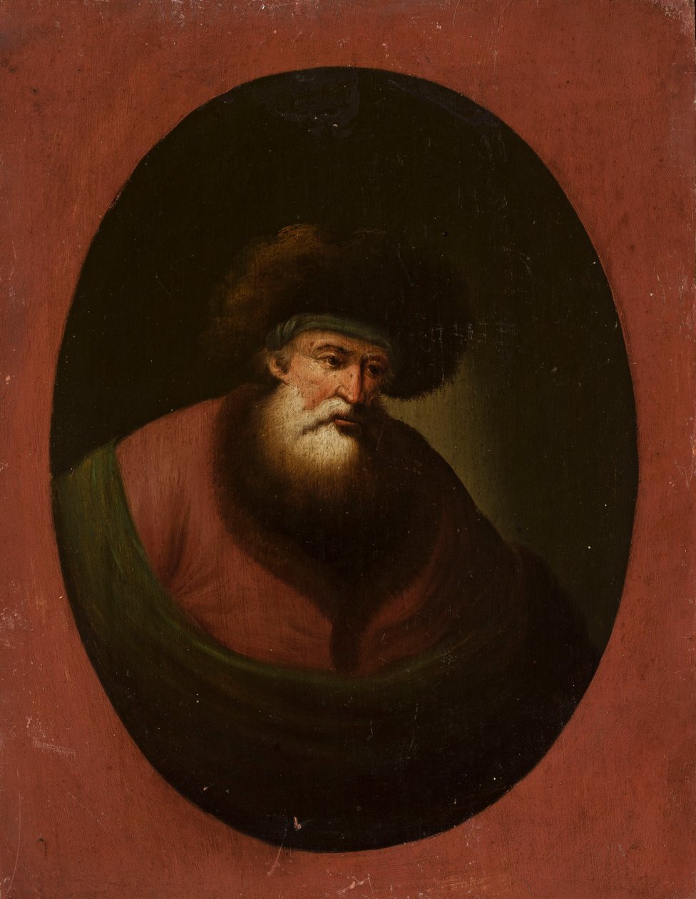 Old Man with Green Cloth by Christian Wilhelm Ernst Dietrich