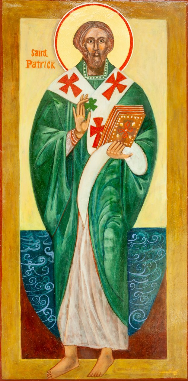 Saint Patrick Icon by Christine Hales