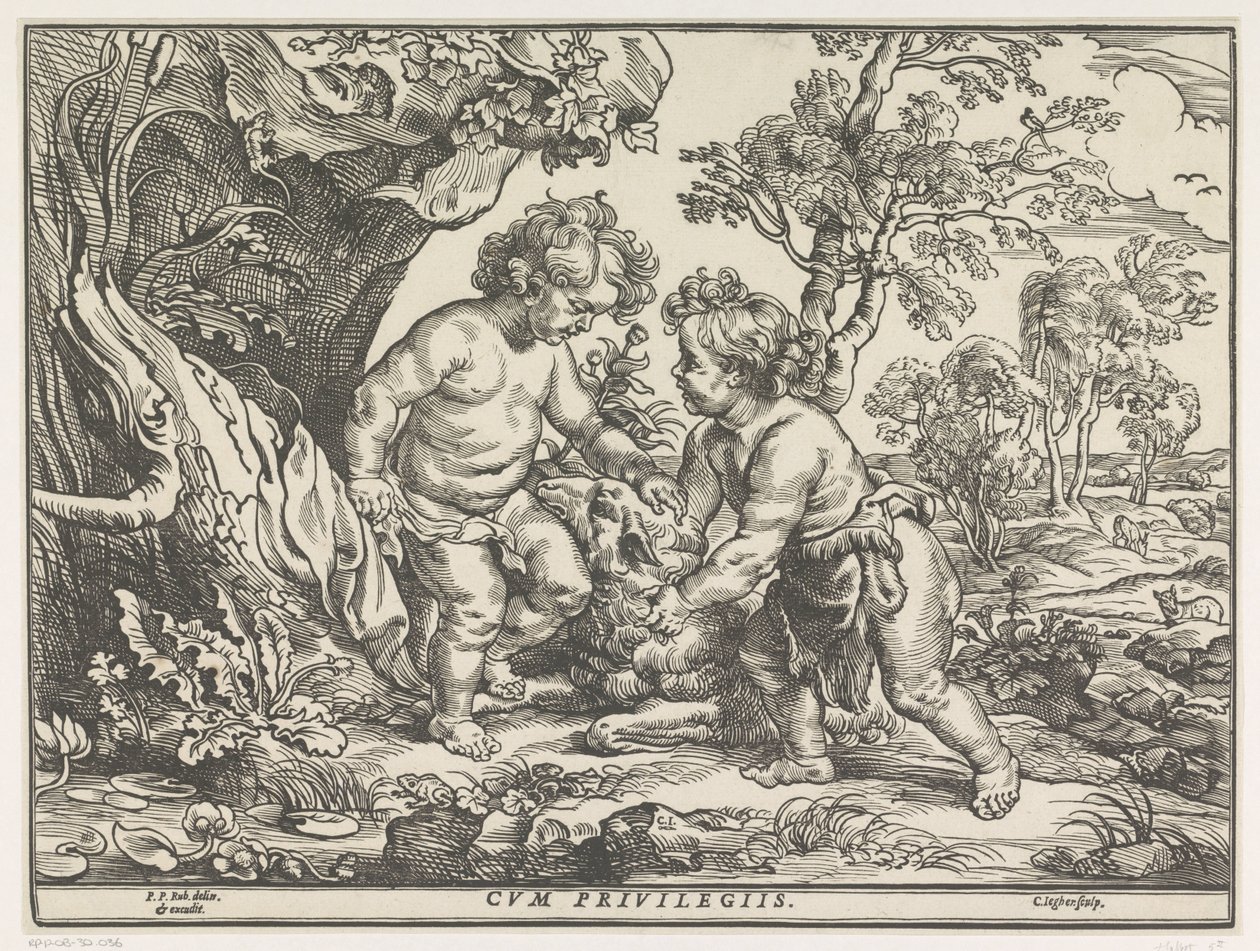 Christ Child and John the Baptist Playing with the Lamb by Christoffel Jegher