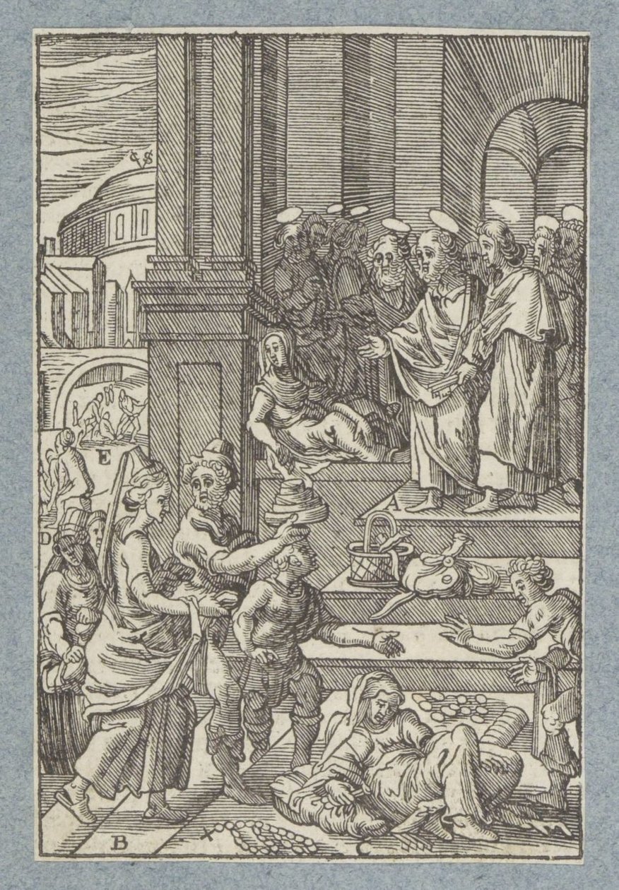Ananias and Sapphira by Christoffel van Sichem (II)