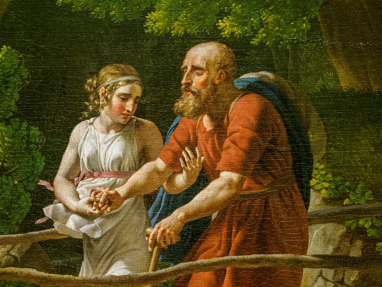 Oedipus and Antigone (detail) by Christoffer-Wilhelm Eckersberg