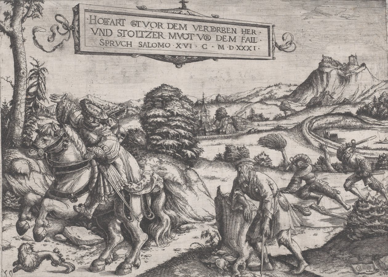 Pride goeth before a fall, 1531 by Christoph Bockstorffer