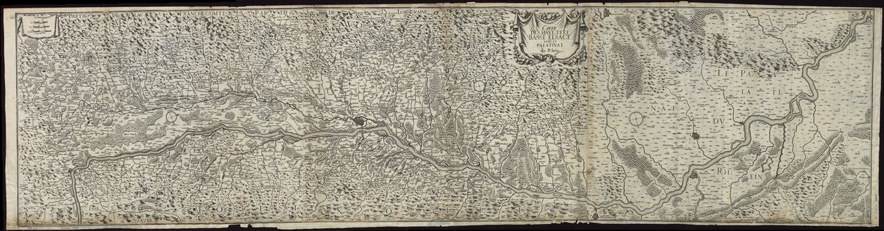 Map of Upper Alsace, Lower Alsace, and Palatinate on the Rhine by Christophe Tassin