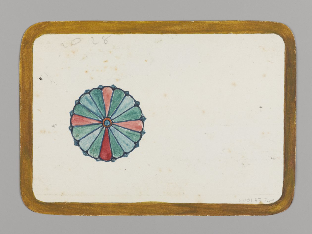 Stylized Chrysanthemum (verso), c.1880 by Christopher Grant La Farge