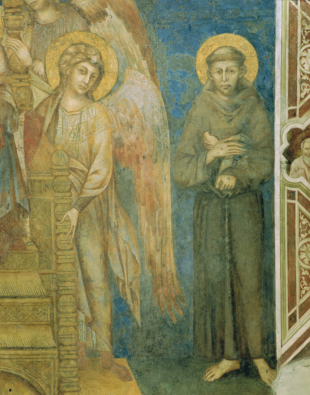 Saint Francis with an angel (detail) by Giovanni Cimabue