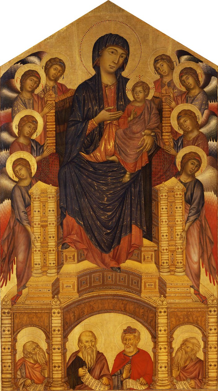 Santa Trinita Maestà (Madonna Enthroned; Madonna and Child Enthroned with Eight Angels, Santa Trinita Madonna) by Cimabue