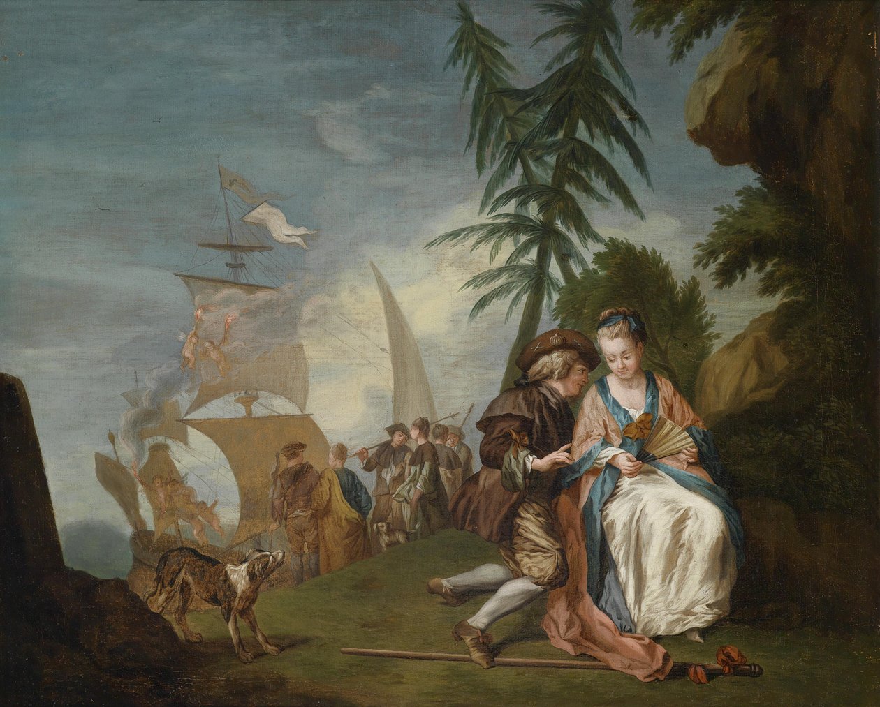 A Gallant Couple before Embarking to Cythera by Circle of Jean Baptiste Le Prince